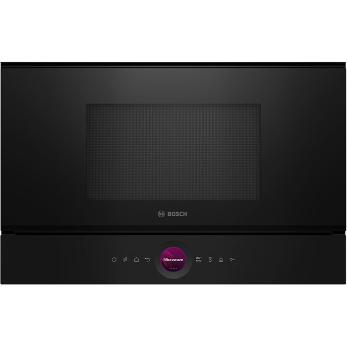 Вбудована мікрохвильова піч Bosch Serie 8 з грилем, 800 Вт, 38x50 см, LED-Touchdisplay, лівий відкривання дверцят