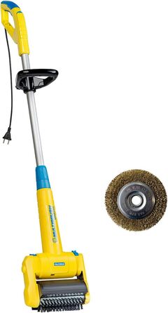 Електрощітка Gloria MultiBrush Speedcontrol — багатофункціональний інструмент для видалення бур'янів, очищення каменю, дерева, швів, підрізки країв газону, аерації та вертикутування, комплект з 2 насадками