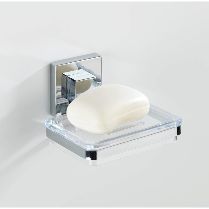 WENKO Vacuum-Loc® Soap Holder Quadro Stainless Steel