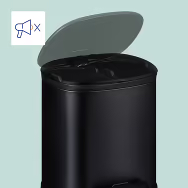 Relaxdays 5 l Bath Trash Can with 2 Inner Bins