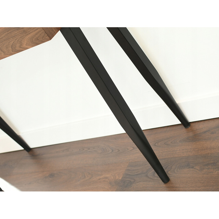 Консольний столик Mebel-Partner, чорний/горіх, напівглянцевий, 105 x 75 x 35 см