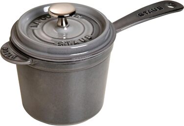 Каструля-ковш STAUB 18 см, 2,8 л, чавун, для соусів, універсальна, графітово-сіра