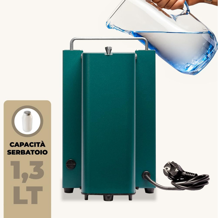 Кавова машина FABER Pro Mini Deluxe для ESE-подів 44 мм, хром, латунний прес, British Green