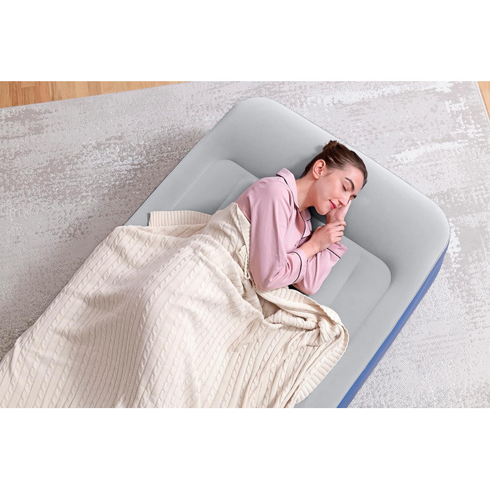 Надувний матрац Bestway TriTech Vento XL з електронасосом 191x97x46 см, синій