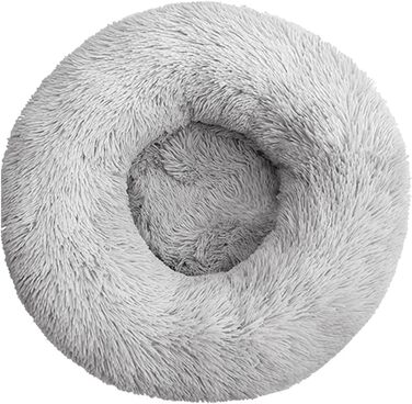 CALIYO Крісло-лежанка для собак та котів середнього розміру, м'яке, миється, діаметр 70 см (100 см), сірий