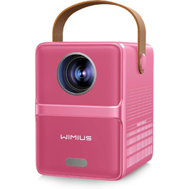 Портативний проєктор Mini Beamer 4K з WiFi 6, Bluetooth, Dolby Audio та підтримкою Netflix. Рожевий колір.