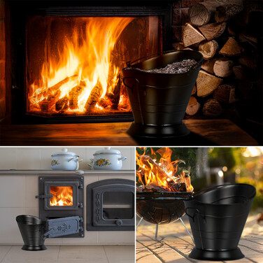 Relaxdays Charcoal Bucket with Carrying Handle, 6 Liters