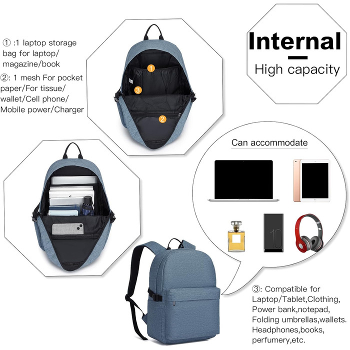 Рюкзак Coege: водонепроникний, для ноутбука 15.4