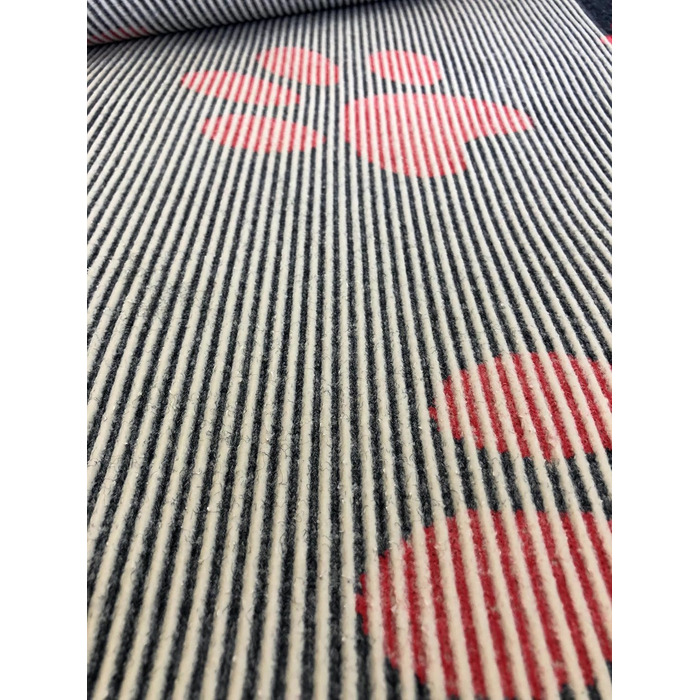 Килимок для собак Elropet Vetbed з преміум-матеріалу, 22 мм, для маленьких та великих собак, розмір L (160x100 см), темно-сірий + червоний слід