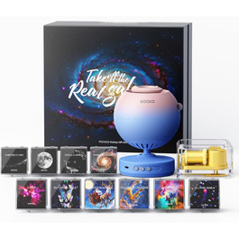 POCOCO Starry Sky Projector, Galaxy Star Projector, Home Planetarium for Kids and Adults; for Bedrooms, Interiors; as Decoration, Sleep Aid, and Relaxation - with 2 Discs (Healing Vibes Gift Box Pink Blue)