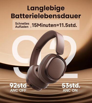 Навушники бездротові Edifier ES850NB з шумозаглушенням, Hi-Res Audio, Bluetooth 5.4, коричневі