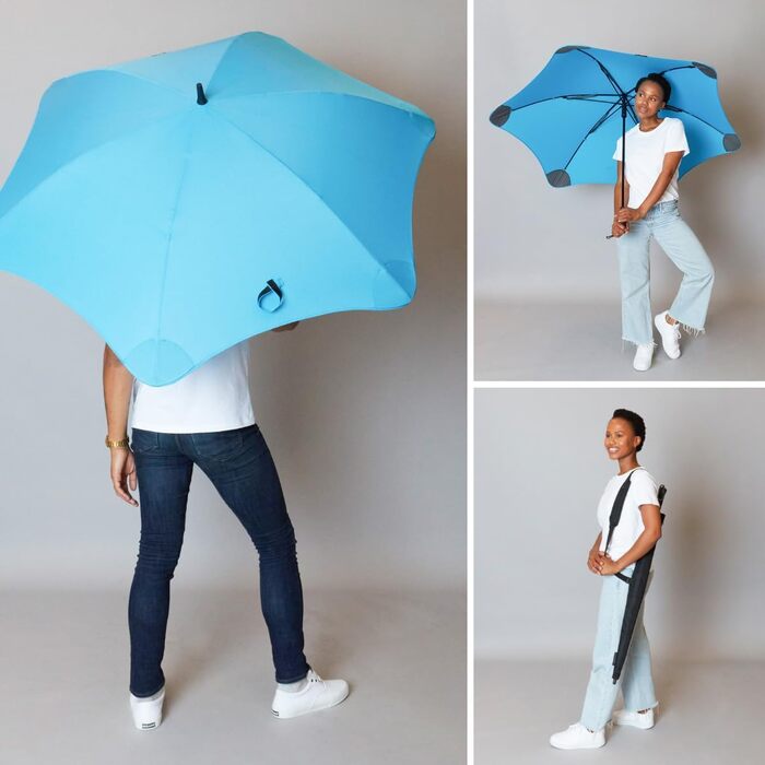 BLUNT Executive Stock Umbrella Blue | Large & Stormproof for 2 People – 138 cm Ø | Innovative & Patented Design – Wind Tunnel Tested