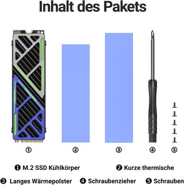 Радіатор охолодження для SSD M.2 JEYI, мідні ребра з алюмінієвою рамкою, пасивне охолодження, Finscold – 1.7 мм (Dazzcold006)