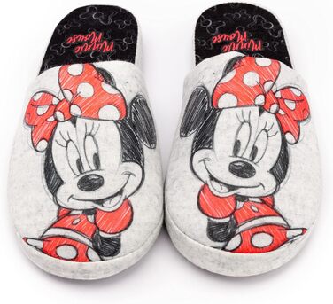 Домашні тапочки Disney Minnie Mouse для жінок, сірі, розмір 38/39 EU