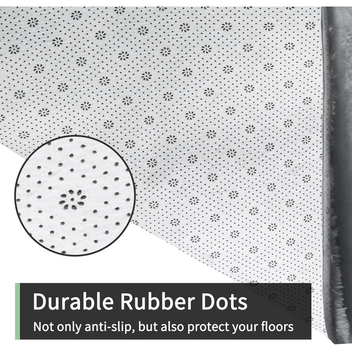 Теппих для вітальні Sour Lemon 160x230 см, сірий, для спальні, миючий, нековзний, великий, пухнастий, м'який, сучасний, килим для підлоги, килим-доріжка, сірий 160x230 см (Прямокутний)