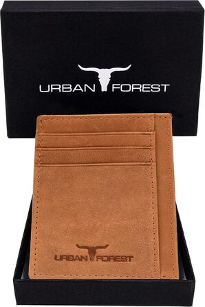 Картхолдер Urban Forest Chris Hunter Cognac для чоловіків - мінімалістичний шкіряний гаманець