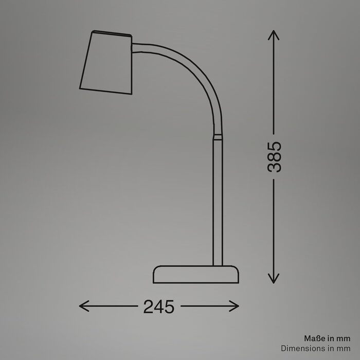 BRILONER LED настільна лампа бездротова з сенсором, поворотна, регульована, знімний джерело світла, для дому та офісу, 38,5 см, бежева