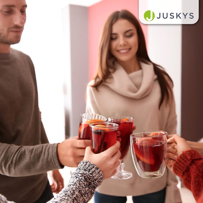 Juskys Glühwein Warmer Teramo 10 Liter 1500W with Tap, Thermostat & Overheating Protection, 30-110°C, Stainless Steel, Electric, Hot Beverage Dispenser
