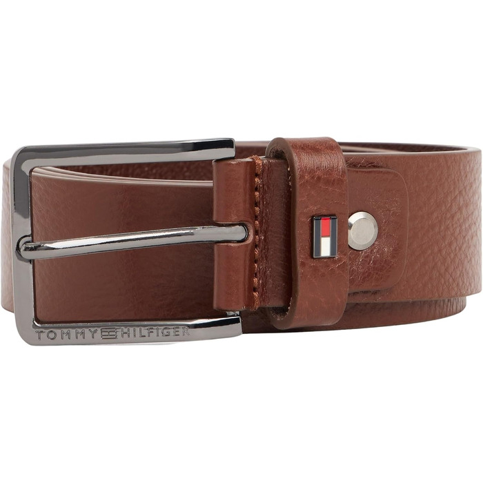 Чоловічий шкіряний ремінь Tommy Hilfiger Oliver Brown (Coffee Bean)