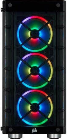 Корпус для ПК Corsair iCUE 465X RGB Mid-Tower ATX, загартоване скло, 3 вентилятори LL120 RGB, білий