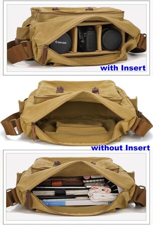 Сумка для фотоапарата DSLR Canvas Messenger BG507 (Хакі) 34x13x27 см