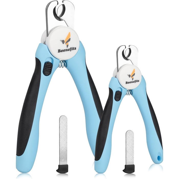 Кусачки для собак великих та середніх порід - професійні кусачки для догляду за нігтями з нержавіючою сталлю, ергономічна ручка TPE, захист від розлітання уламків