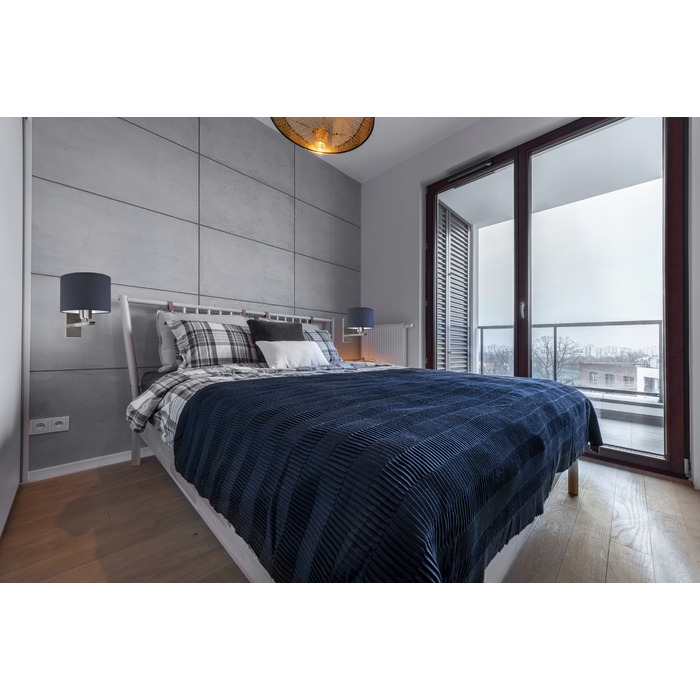 Настінний світильник-бра з абажуром, LED E27, сірий