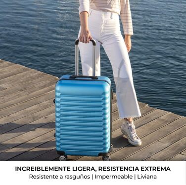 Набір валіз NUMADA 4 шт. (75/63/53 см) + косметичка, ABS, жорсткий, міцний, з коліщатами, з замком