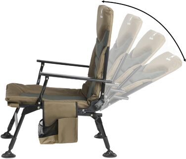 Крісло розкладне CampFeuer Angelstuhl для кемпінгу, риболовлі та відпочинку на природі (оливково-зелений)