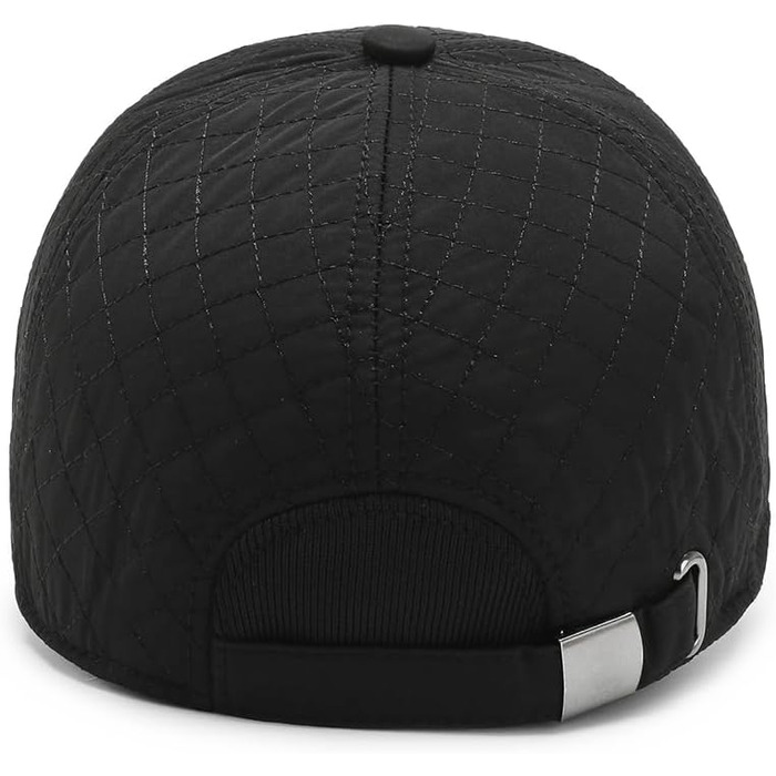 Кепка YAMEE чоловіча зимова зі складаними навушниками, унісекс, бейсболка, тепла кепка з м'якою підкладкою, чорний колір