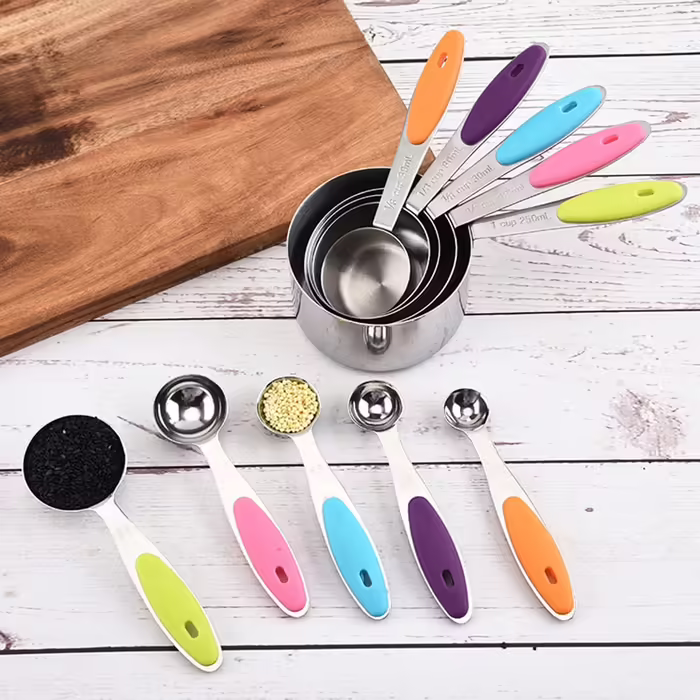 Stainless Steel Measuring Spoon Set - 10-Piece Set with Scale, Coffee Spice Measuring Spoons