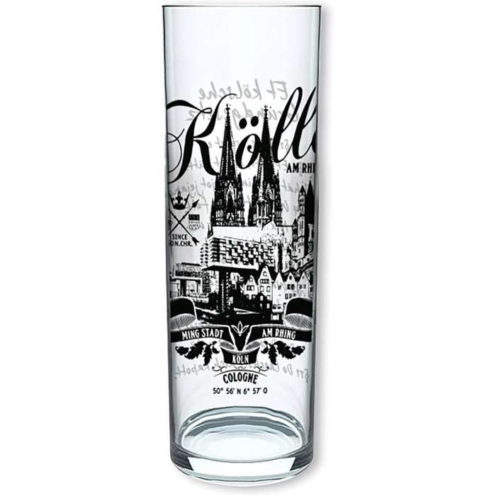 3forCologne Kölsch Glasses, 6-Pack, assorted colors, 0.2ml, Cologne Sticks with Basic Law, Beer Glasses, Drinking Glasses with Print. (MADE IN GERMANY), Size: 281 EU