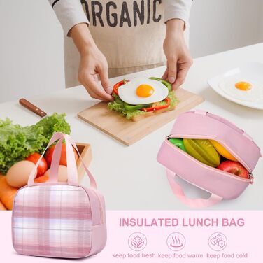 Шкільний рюкзак для дівчинки з візерунком, дихаючий та водовідштовхуючий рюкзак для 1-5 класів (рюкзак для дітей + ізольована ланч-торбинка + пенал, Рожевий)