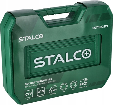 Набір торцевих та накидних ключів Stalco, 219 предметів S-54005