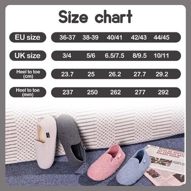 Тапочки жіночі зимові теплі з піною Memory Foam та антиковзною підошвою, 38/39 EU, білі