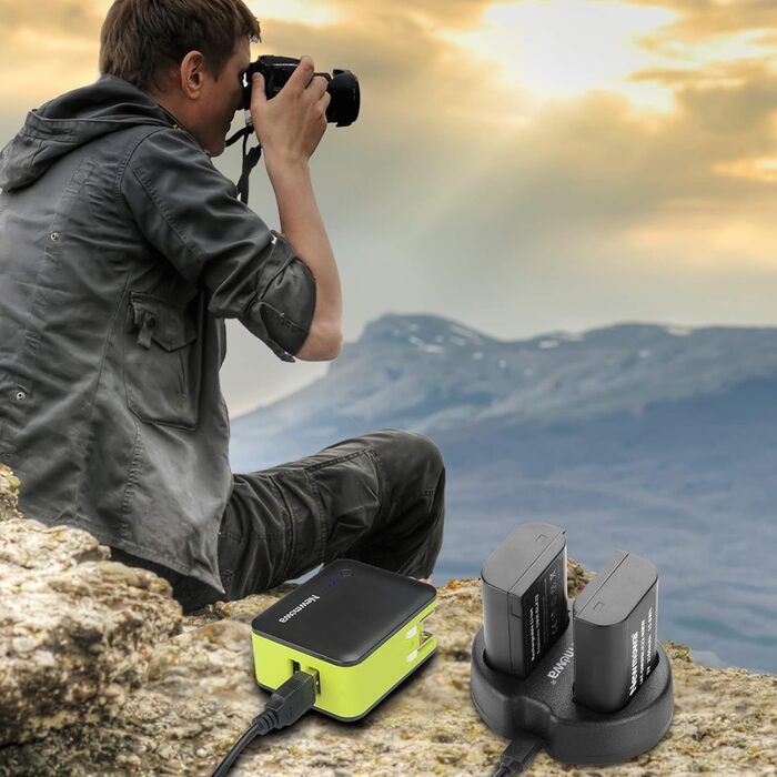 Запасний акумулятор Newmowa DMW-BLK22 (2 шт) + USB зарядний пристрій для Panasonic Lumix DC-S5