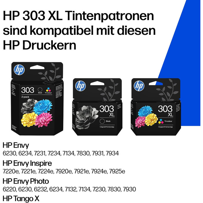 Оригінальний чорний картридж HP 303XL для принтера, підвищена ємність (нова версія)