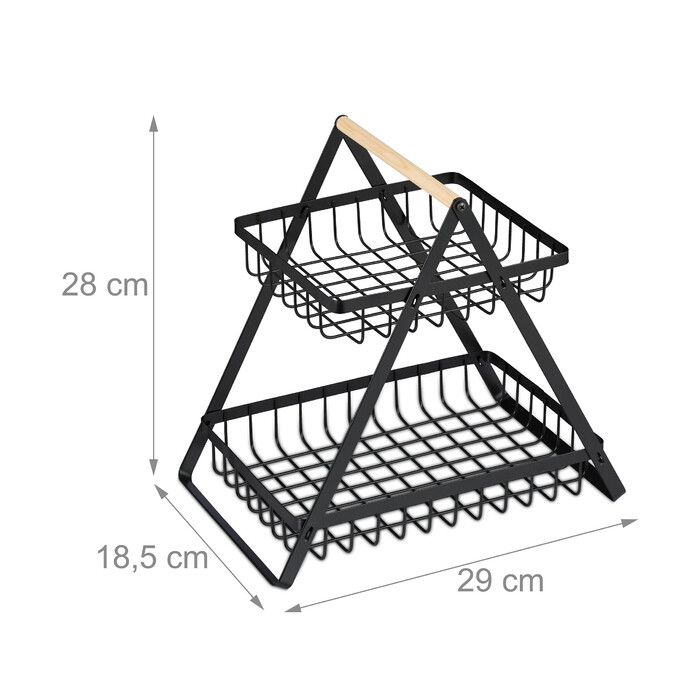 Relaxdays Fruit Basket, 2-Tier Etagere