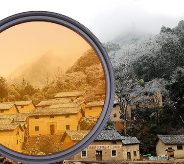 NEEWER Набір фільтрів для об'єктива 9шт, 58mm: червоний, оранжевий, синій, жовтий, зелений, коричневий, фіолетовий, рожевий, сірий. Аксесуари для камери