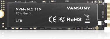 SSD Vansuny 1TB M.2 NVMe Gen3x4 PCIe TLC – Швидкий SSD для ігрового ПК