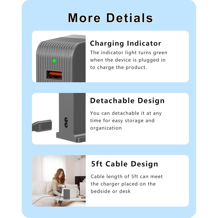 Зарядний пристрій USB мережевий 6 портів 25W/50W для iPhone, Samsung, LG, Huawei та інших (Чорний/Сірий)