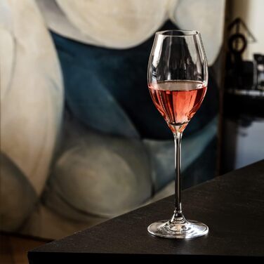 Кроснo Champagnergläser Prosecco-Gläser | Набір 6 | 280 мл | Колекція Harmony | Сектарі, шампань | Ідеально для дому, ресторанів та свят | Можна мити в посудомийній машині Prosecco 280 мл (6 шт.)