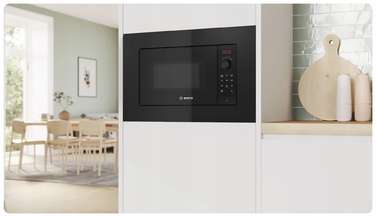 Вбудована мікрохвильова піч Bosch BFL623MB4, 800 Вт, 20 л, чорна