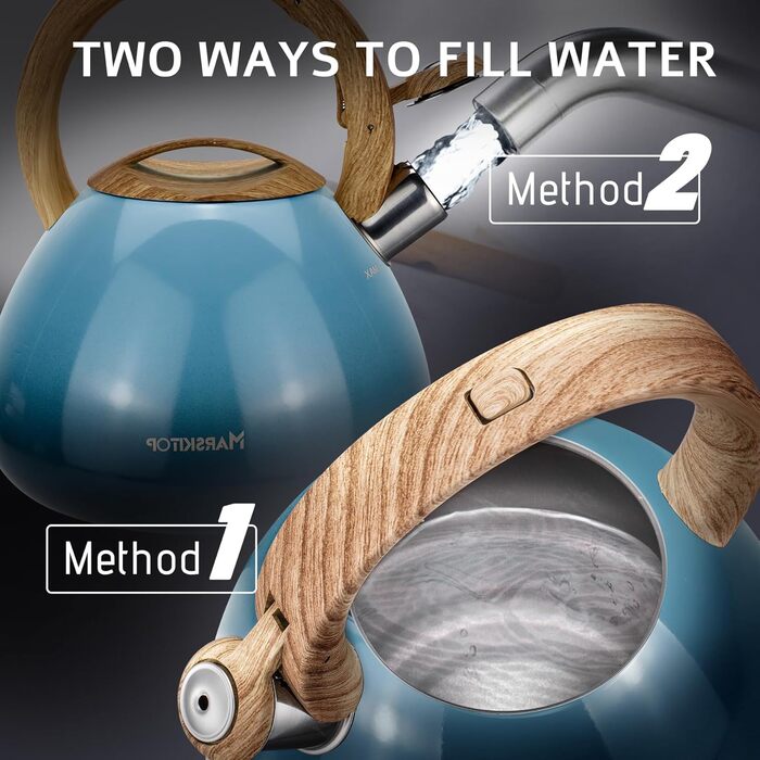 Чайник заварний з нержавіючої сталі Teekessel для плити та індукції, 2.5 л (світло-зелений)