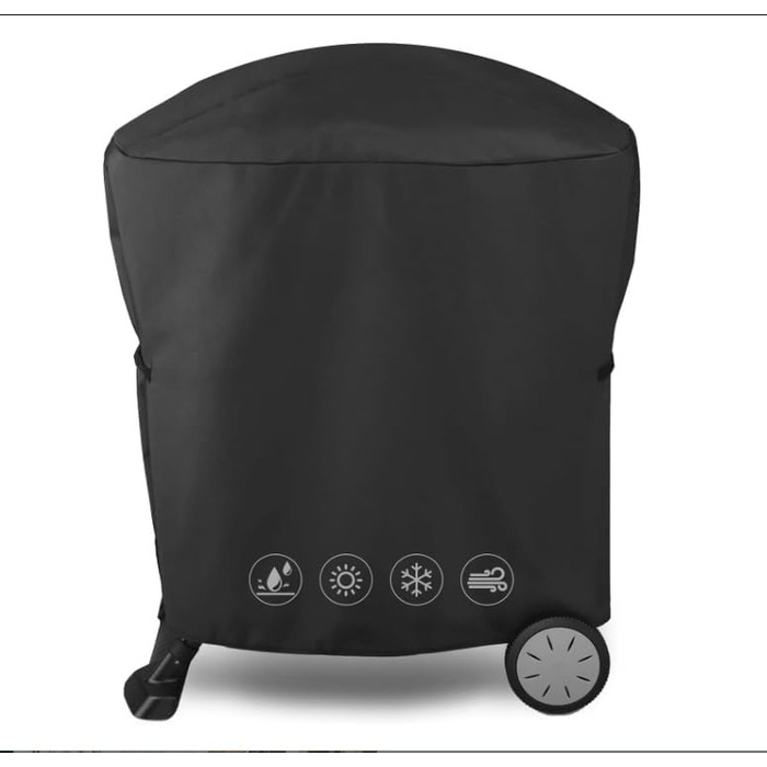 Чохол для гриля Weber Q 1000/2000 з візком, водонепроникний 600D Oxford, для моделей 50060001, 51060001, 54060001, міцний BBQ аксесуар