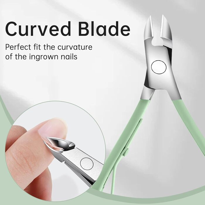 Набір для манікюру та педикюру 16 предметів: професійний набір для підстригання нігтів, чоловічий/жіночий (зелений)