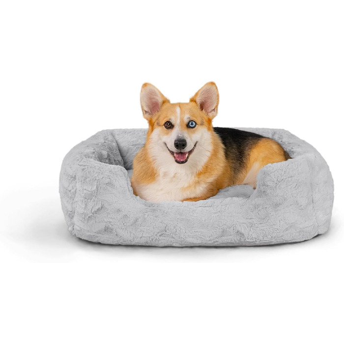 Круглий лежак для собак та котів Sheri The Original Calming Donut, 76x76 см, сірий - заспокійний лежак знімний чохол