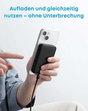 Anker PowerCore Magnetic 5K: бездротова батарея 5000mAh для iPhone 17/16/15/14/13/12 (Чорний)