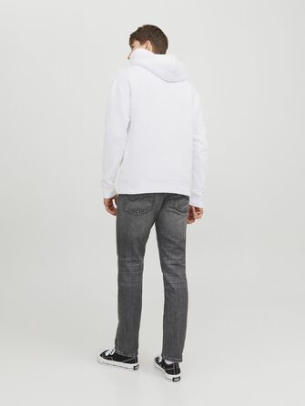 Чоловічий худі Jack & Jones JJESTAR білого кольору, Relaxed Fit, розмір XL