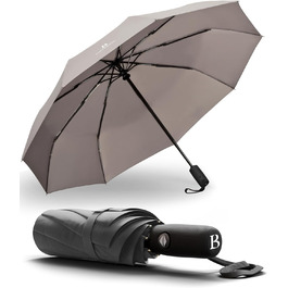 Вітростійкий парасолька LOGAN & BARNES Boston (сірий) - парасолька-тростина з тефлоновою просоченням, витримує вітер до 140 км/год